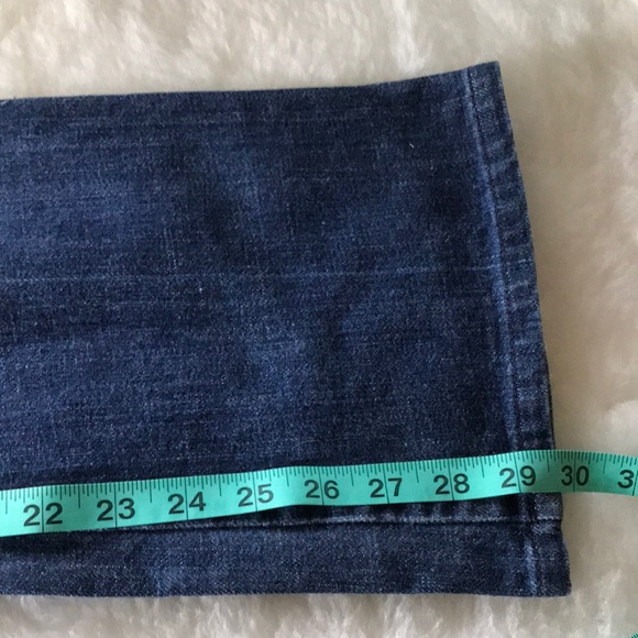 7FAM MEDIUM WASH A POCKET WHITE STICH JEANS SZ 29 - Picture 16 of 16